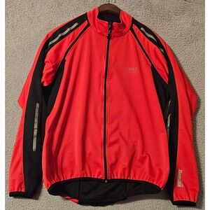 Gore Bike Wear Phantom Windstopper Soft Shell Cycling Jacket Red Black Mens XL